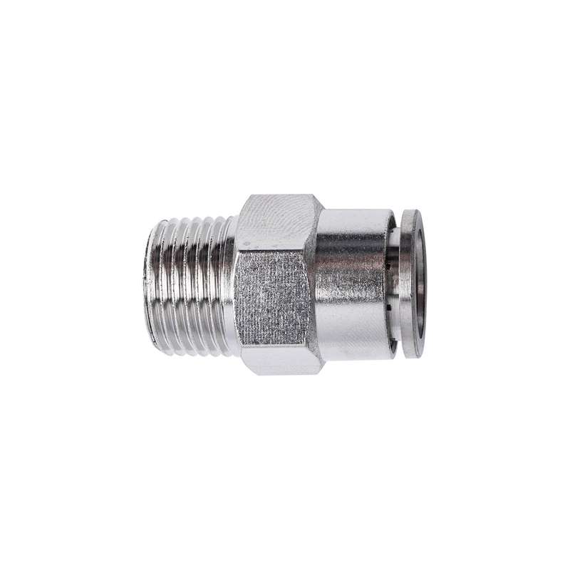 Metal pu fitting straight 12mm x 3/8' m