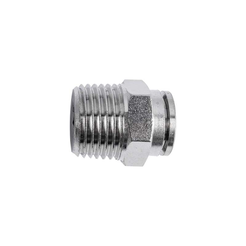 Metal pu fitting straight 12mm x 1/2' m