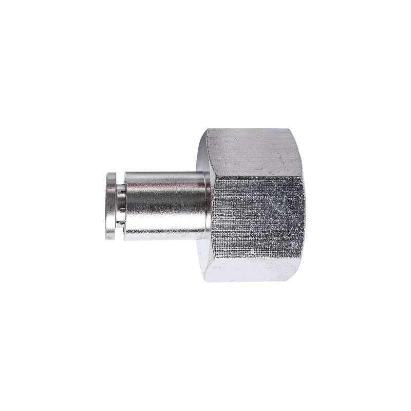 Metal pu fitting straight 6mm 1/2' f