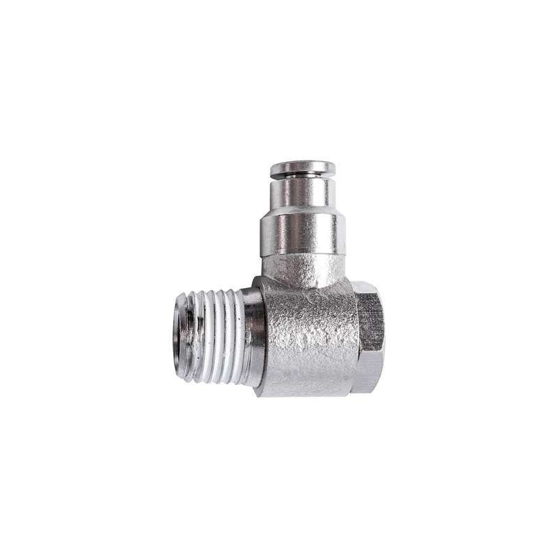 Metal swiv. elbow 4mm x 1/4' m