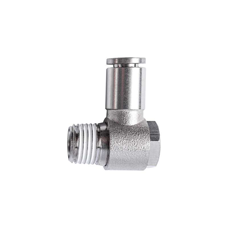Metal swiv. elbow 6mm x 1/4' m