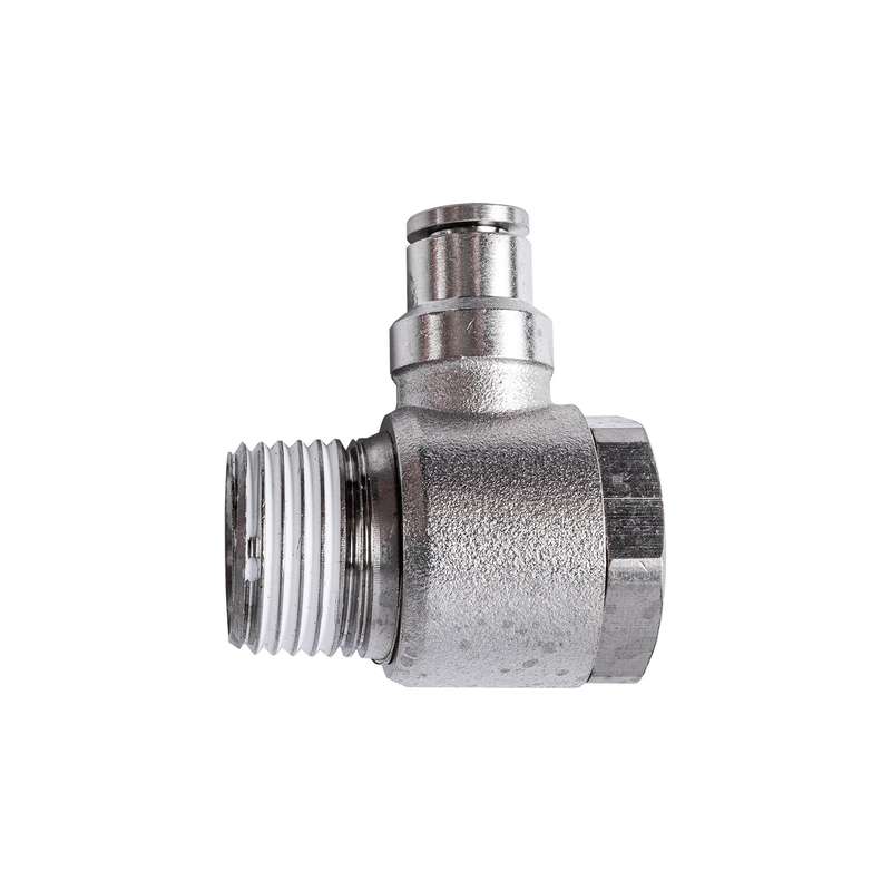 Metal swiv. elbow 6mm x 1/2' m