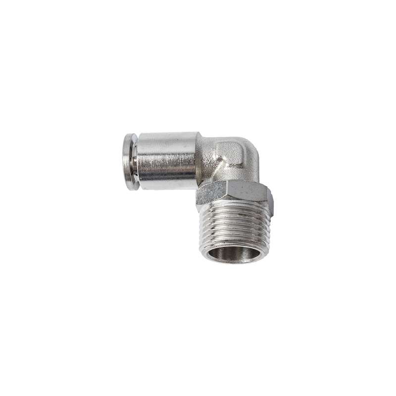 Metal pu fitting elbow 8mm 3/8' m