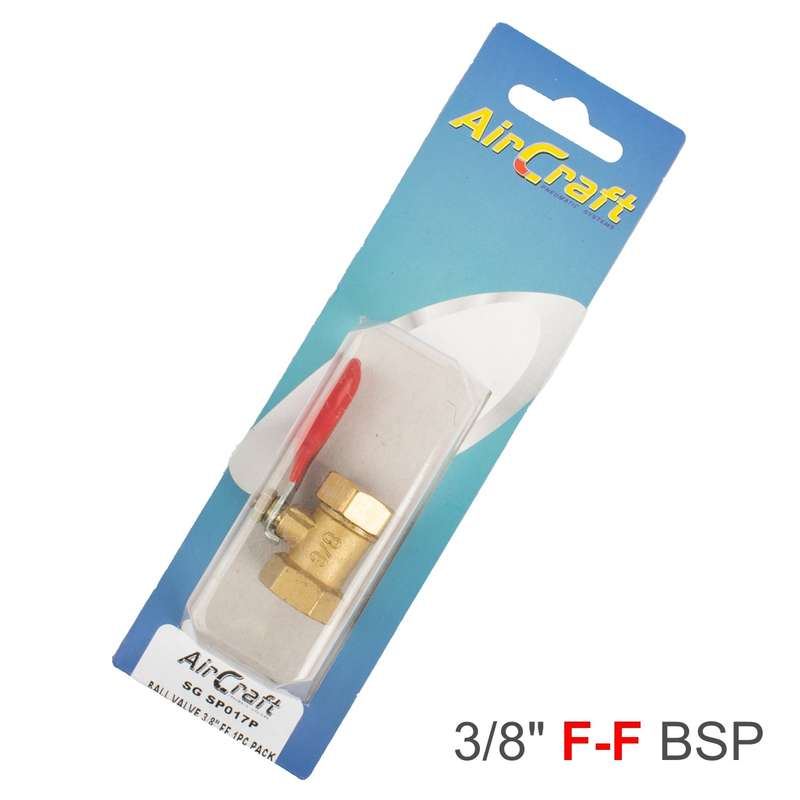 Ball valve 3/8' ff 1pc pack