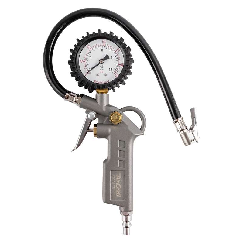 Tyre inflator with gauge