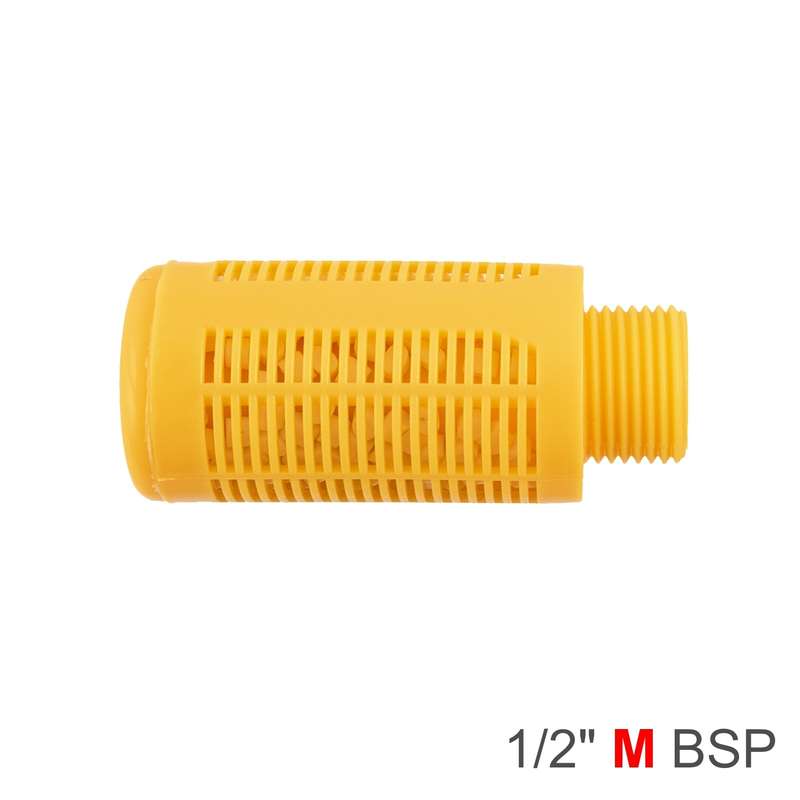 Plastic breather silencer 1/2' m orange