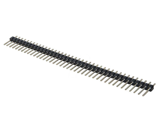 Header sil str 40w 2.54 th=19 - silver 200652
