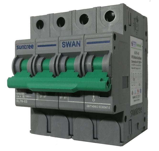 DC circuit breaker din 6A 4p DC-SL7-63N-406