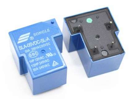 Power relay pcb mount 5vdc 30a spst sla-05vdc-sl-a *dbk*