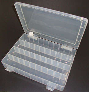 Plastic enclosure 40-compartment 250x180x40mm adj. sectors sp77983