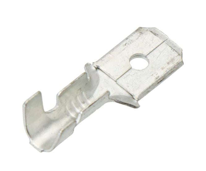 Terminal un-ins brass 4.8mm male 220134