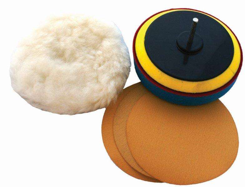 Sanding & polishing kit 125mm 5' with 400-600 and 800 grit