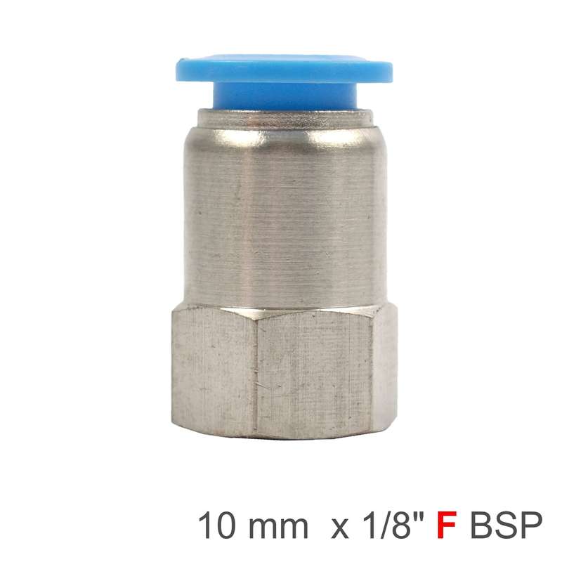 Pu hose fitting straight stud 10mm-1/8 f