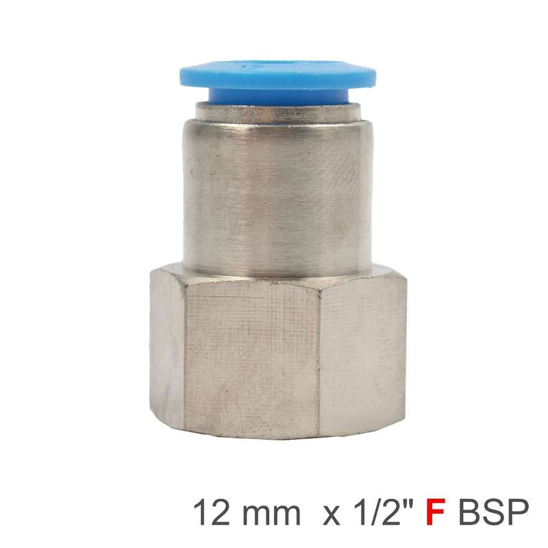 Pu hose fitting straight stud 12mm-1/2 f