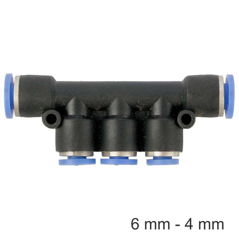 Pu hose fitting manifold 6mm-4mm