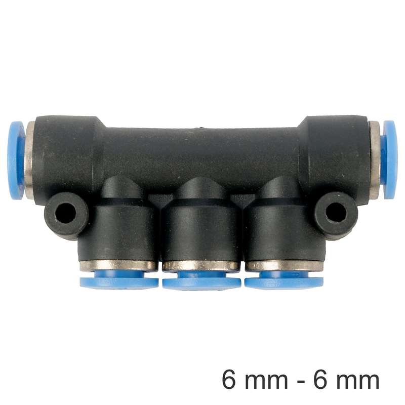 Pu hose fitting manifold 6mm-6mm