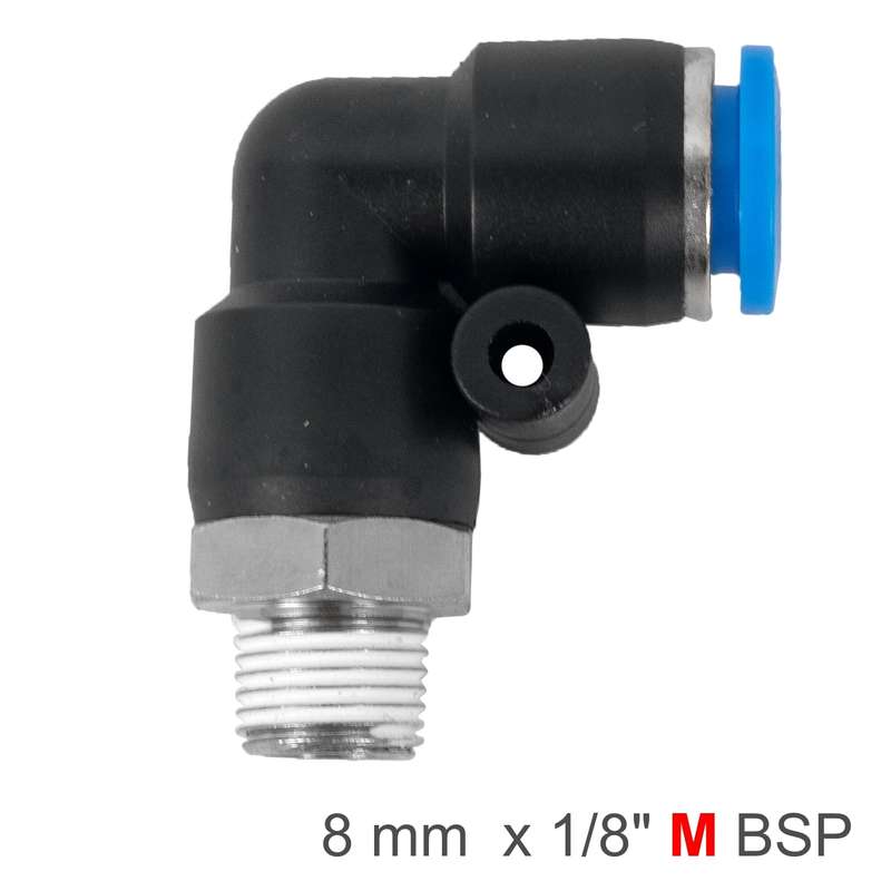 Elbow 8mm-1/8 m pu hose fitting