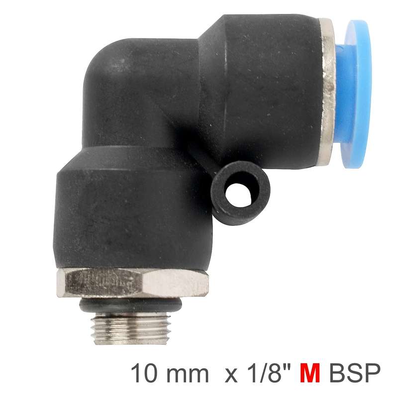 Elbow w/o-ring 10mm-1/8 m pu hose fitting