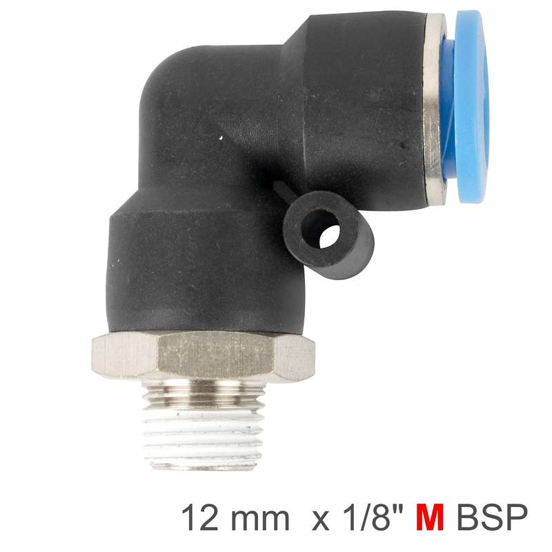 Elbow 12mm-1/8 m pu hose fitting