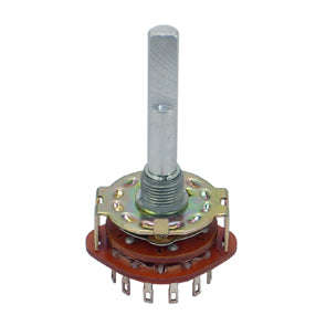 Rotary switch 6p 2pos bbm solder pins sr251-6-2-38f-9-n