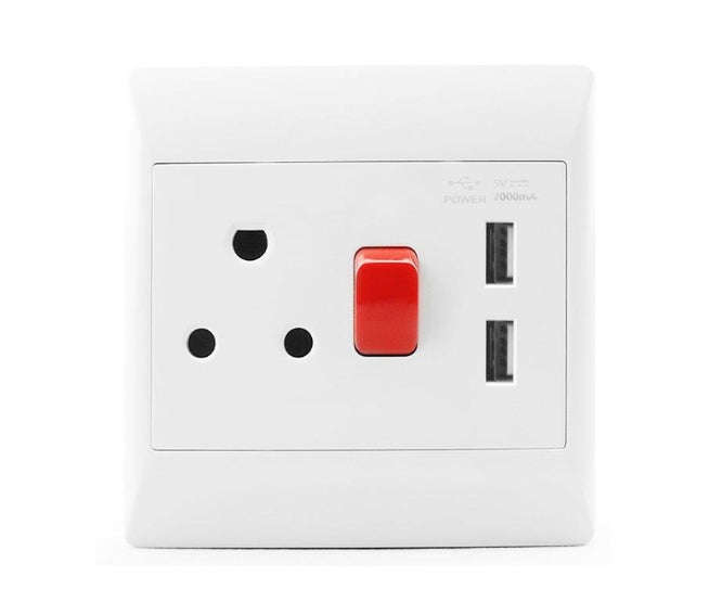Socket dedicated 1x16A 2xusb 4x4 STI-1105