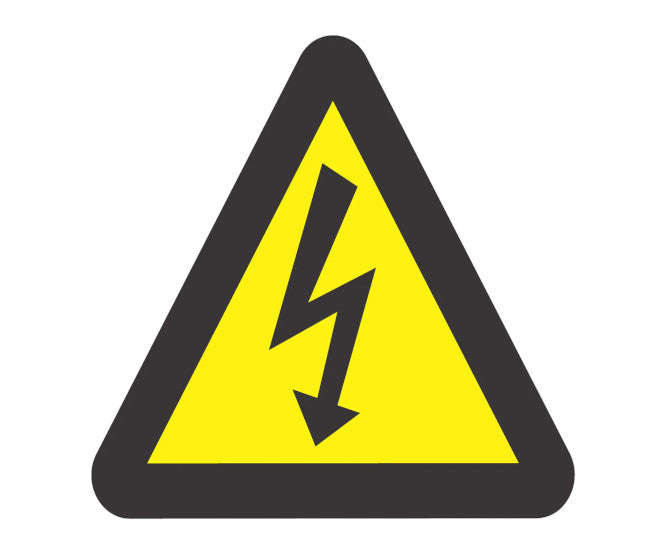 Electrical shock hazard label 98x98mm SW-WRLBL-DANGER-01