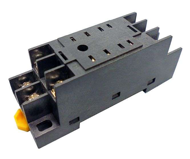 Relay base / socket dpdt d/r screw terminals syf-08a *dbk*