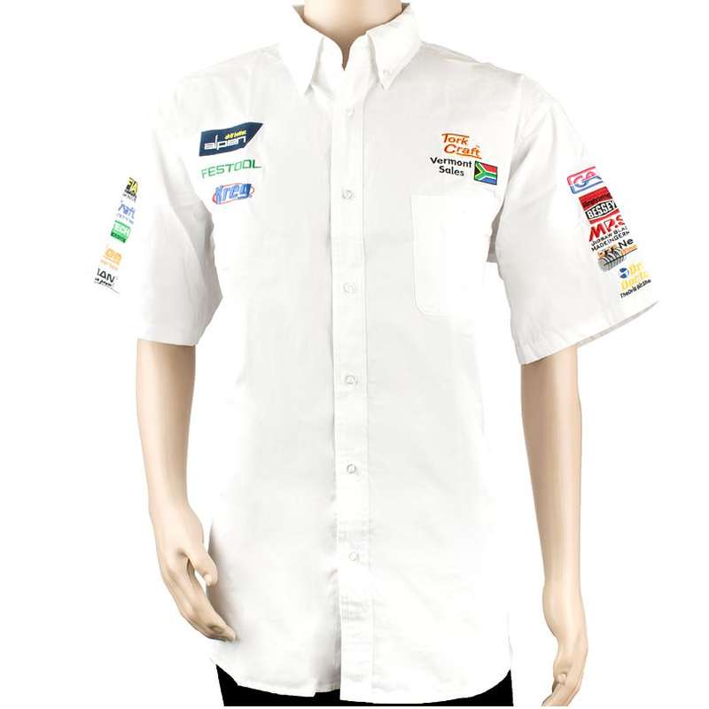 Vermont mens cotton shirt white small