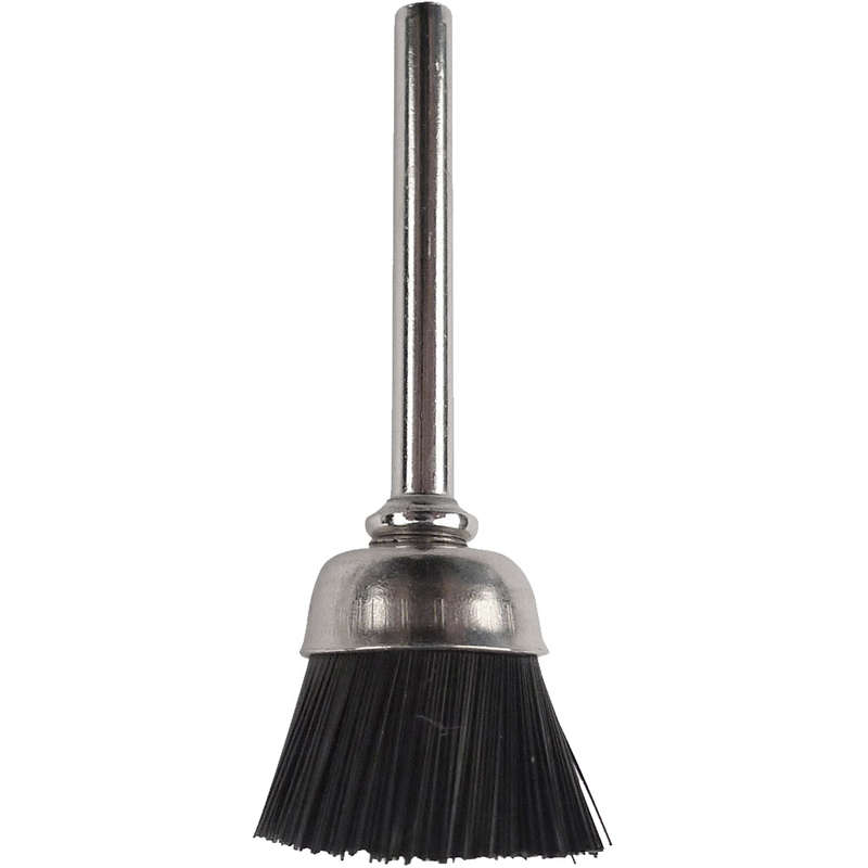 Mini nylon bristle brush 12.7mm cup 3.2mm shank