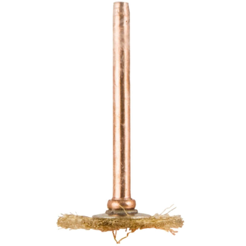 Mini brass brush 19.1mm wheel 3.2mm shank