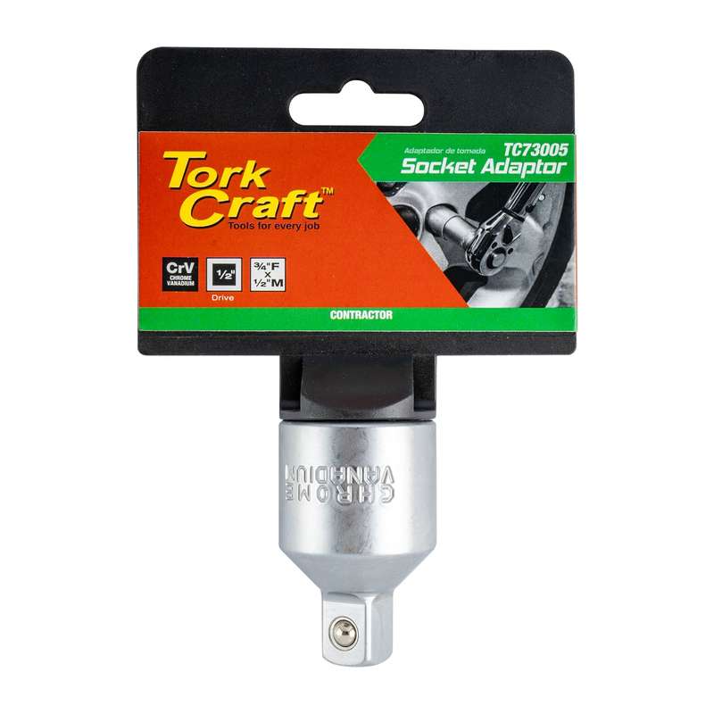 Socket adaptor 3/4'f x 1/2'm
