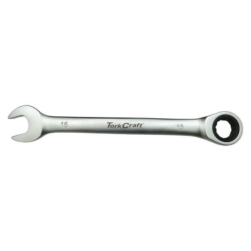 Combination ratchet wrench 15mm fixed head spanner