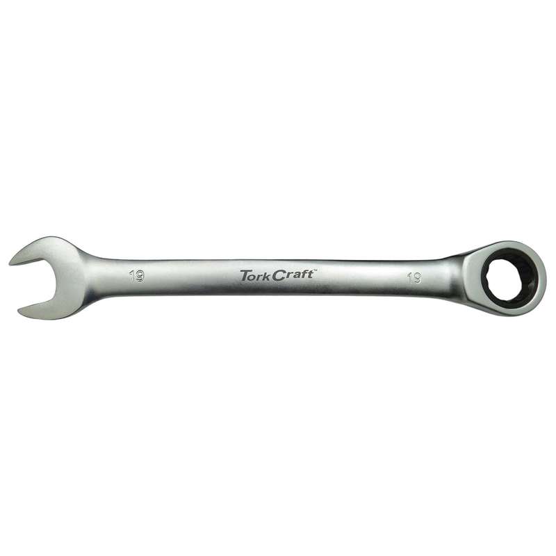 Combination ratchet wrench 19mm fixed head spanner