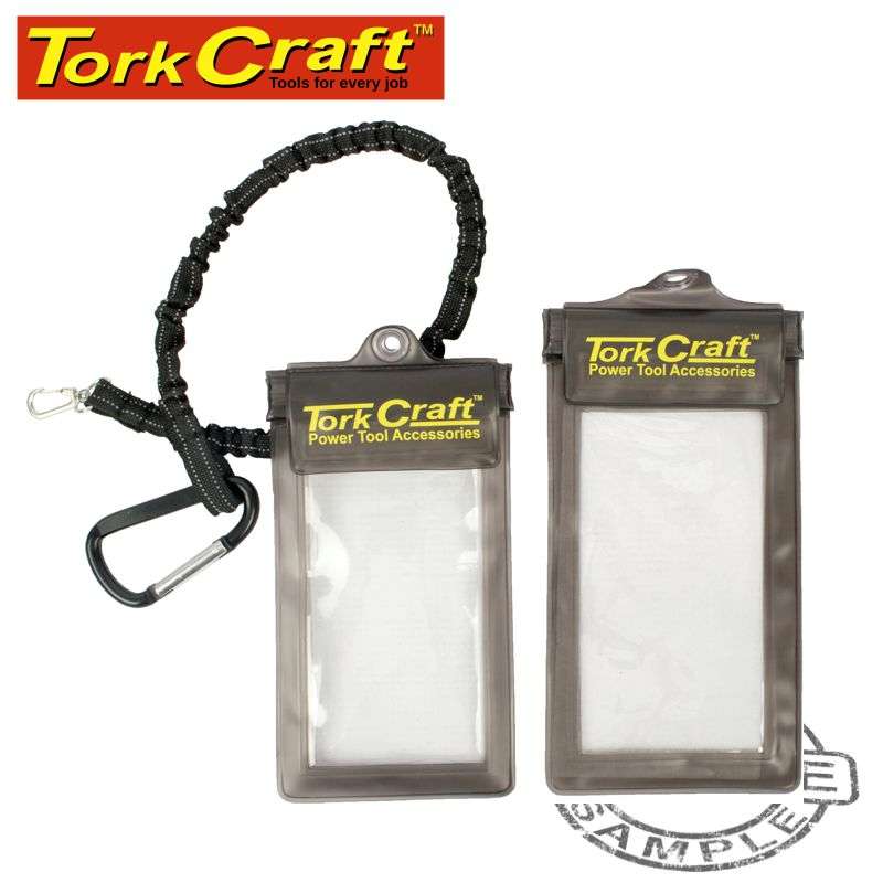 Twin phone protection pouch kit 2 x pouch 1 x lanyard pvc waterproof