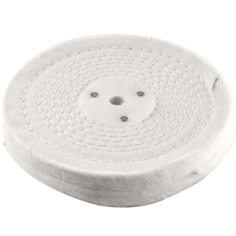 White buff/mop 150mm x 2 section 20mm thick