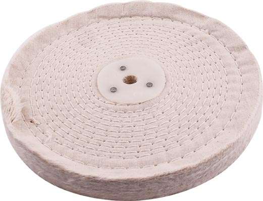 White buff/mop stitched 200mm x 2 section 20mm thick
