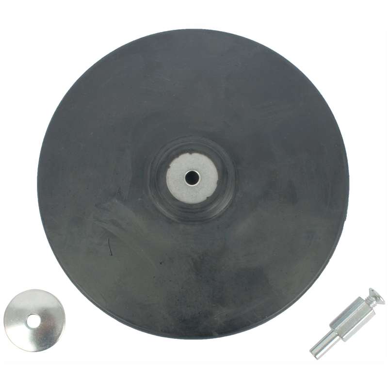 Backing pad rubber 150mm w/arbor