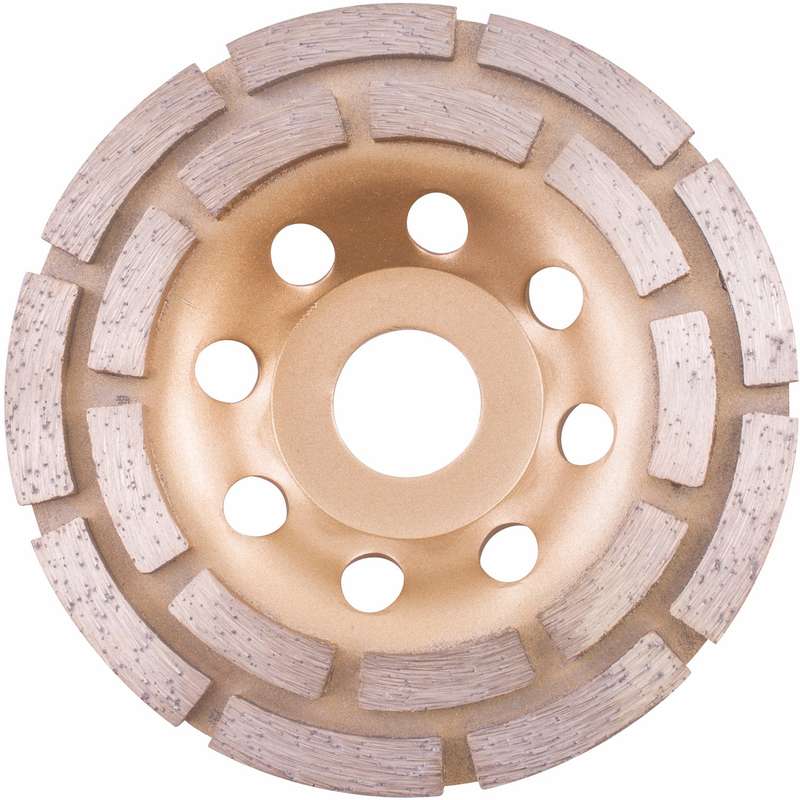 Dia. cup wheel 115 x 22.23mm dbl row cold pressed