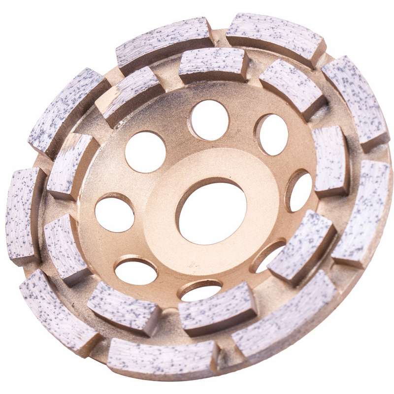 Dia. cup wheel 115 x 22.23mm dbl row laser welded