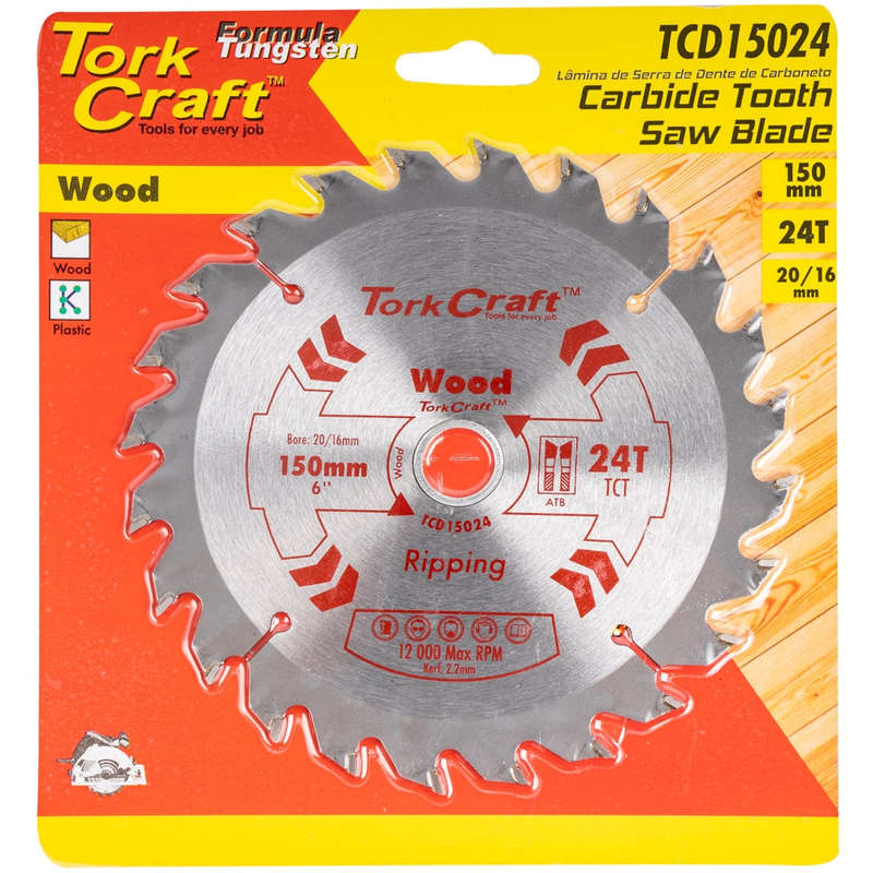 Blade tct 150 x 24t 20/16 general purpose rip wood
