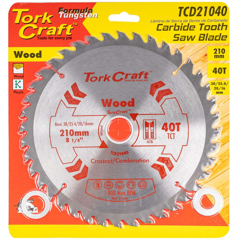 Blade tct 210 x 40t 30/1/20/16 general purpose combination
