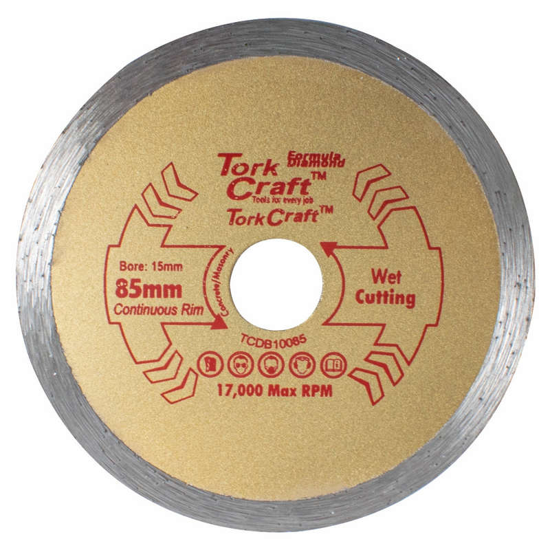 Diamond blade 85mm x 15mm cont. rim profesional