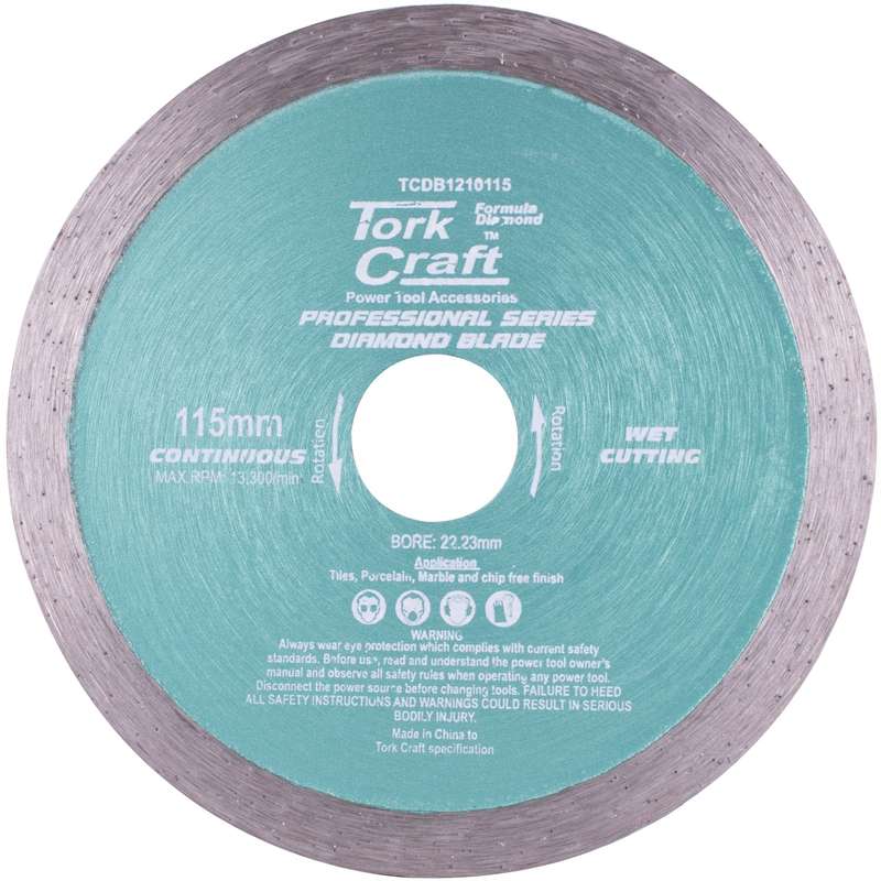 Diamond blade 115mm continues rim hot pressed contractor