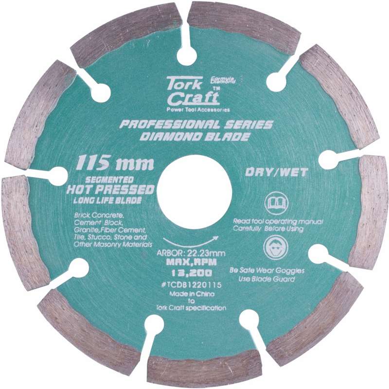 Diamond blade 115mm segmented hot pressed contractor
