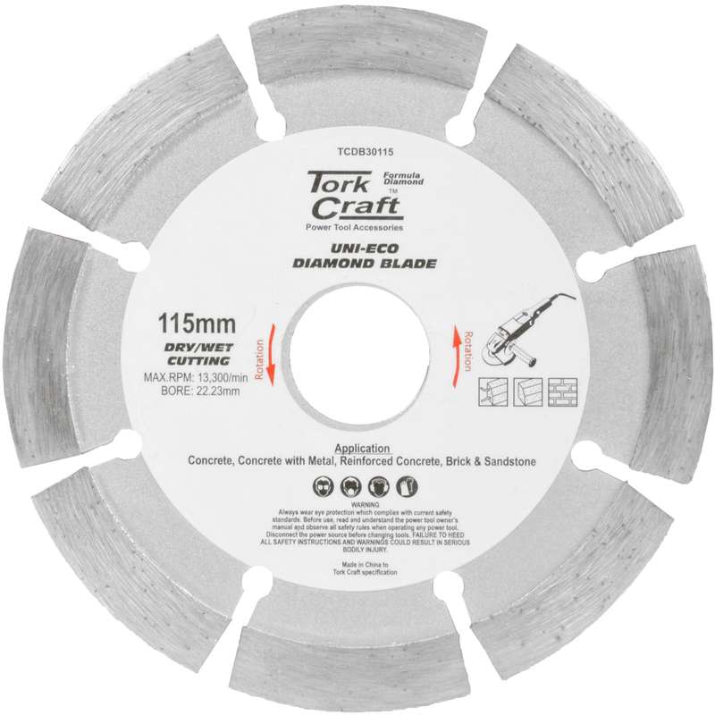 Diamond blade segm 115mm x 10mm reinforced concrete