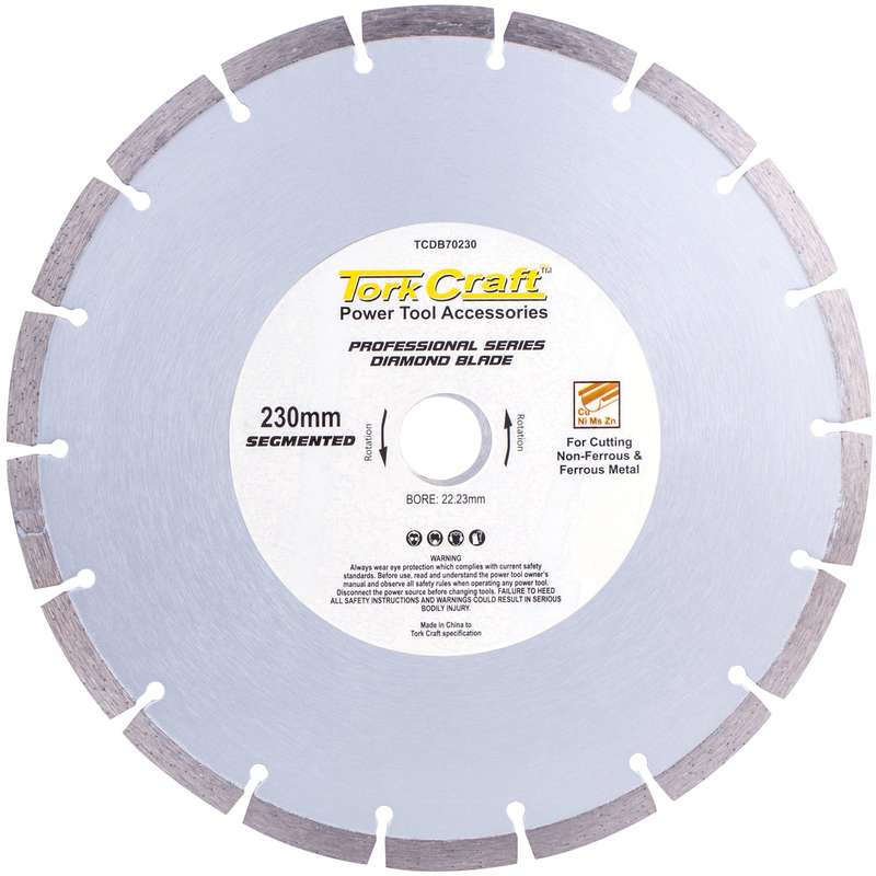Diamond blade seg.230x22.23mm metal cutting