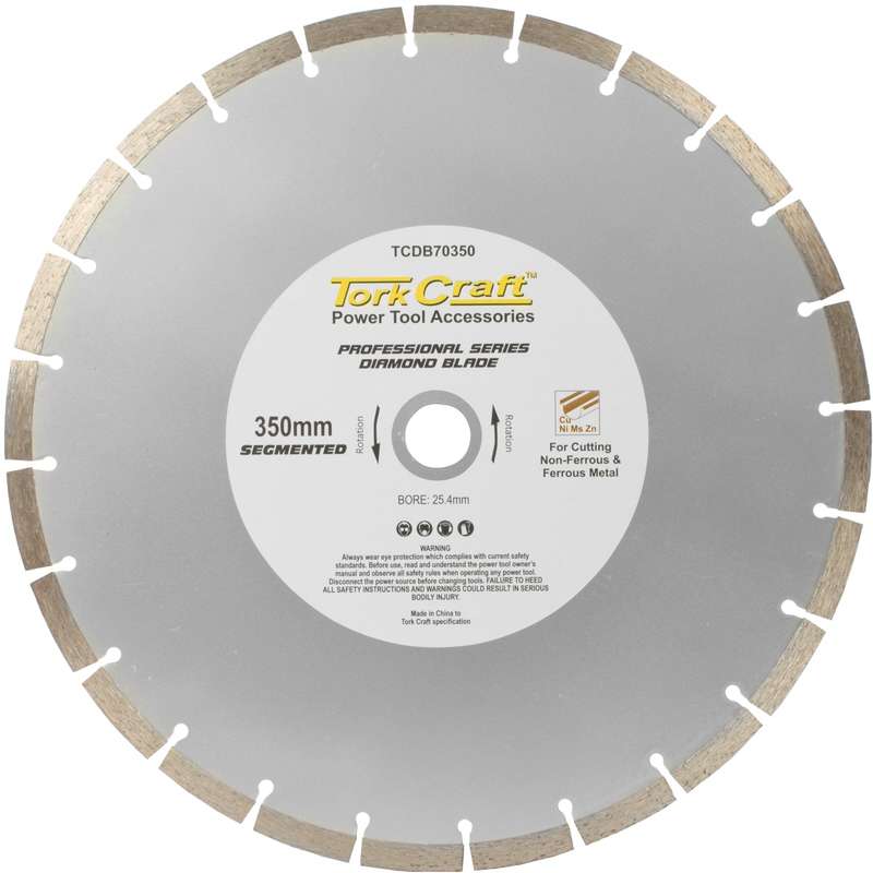 Diamond blade seg.350x25.4 metal cutting