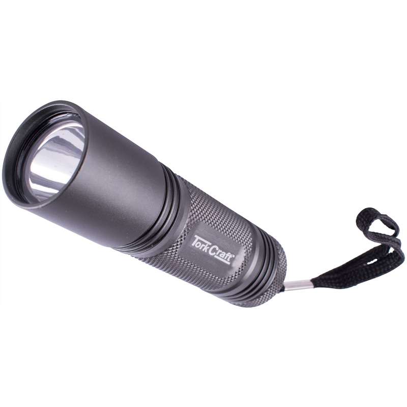 Torch led alum. 75lm blk use 3 x aaa batteries tork craft flash light