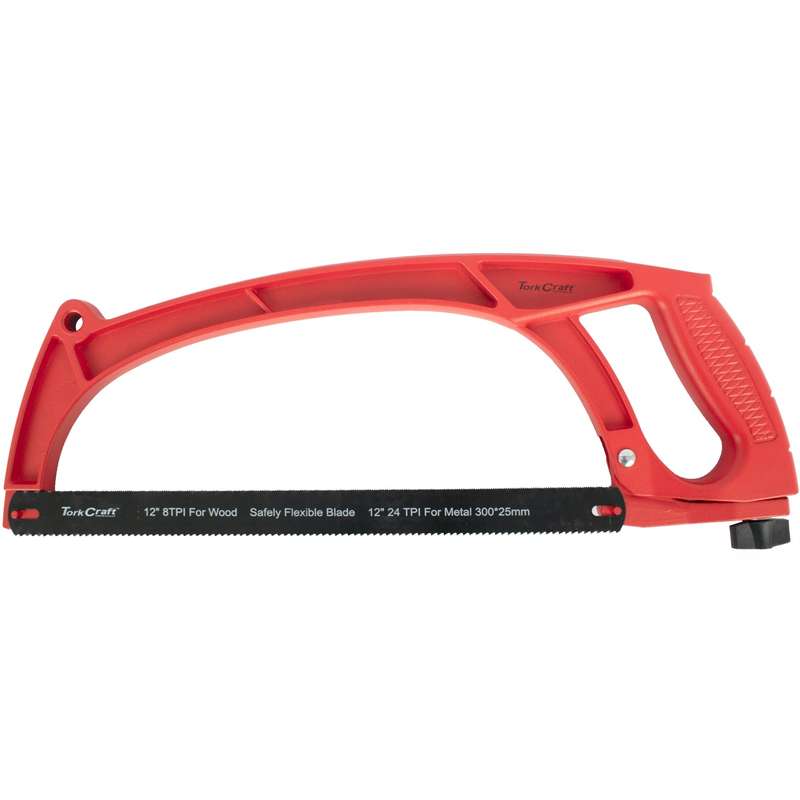 Aluminum alloy hacksaw frame 300mm c/w flexible double edge blade