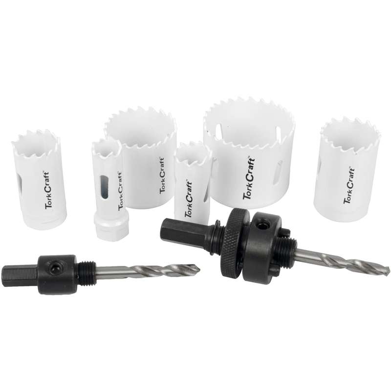 Holesaw set 9pc in alum case bi-metal 16 20 25 32 40 51mm
